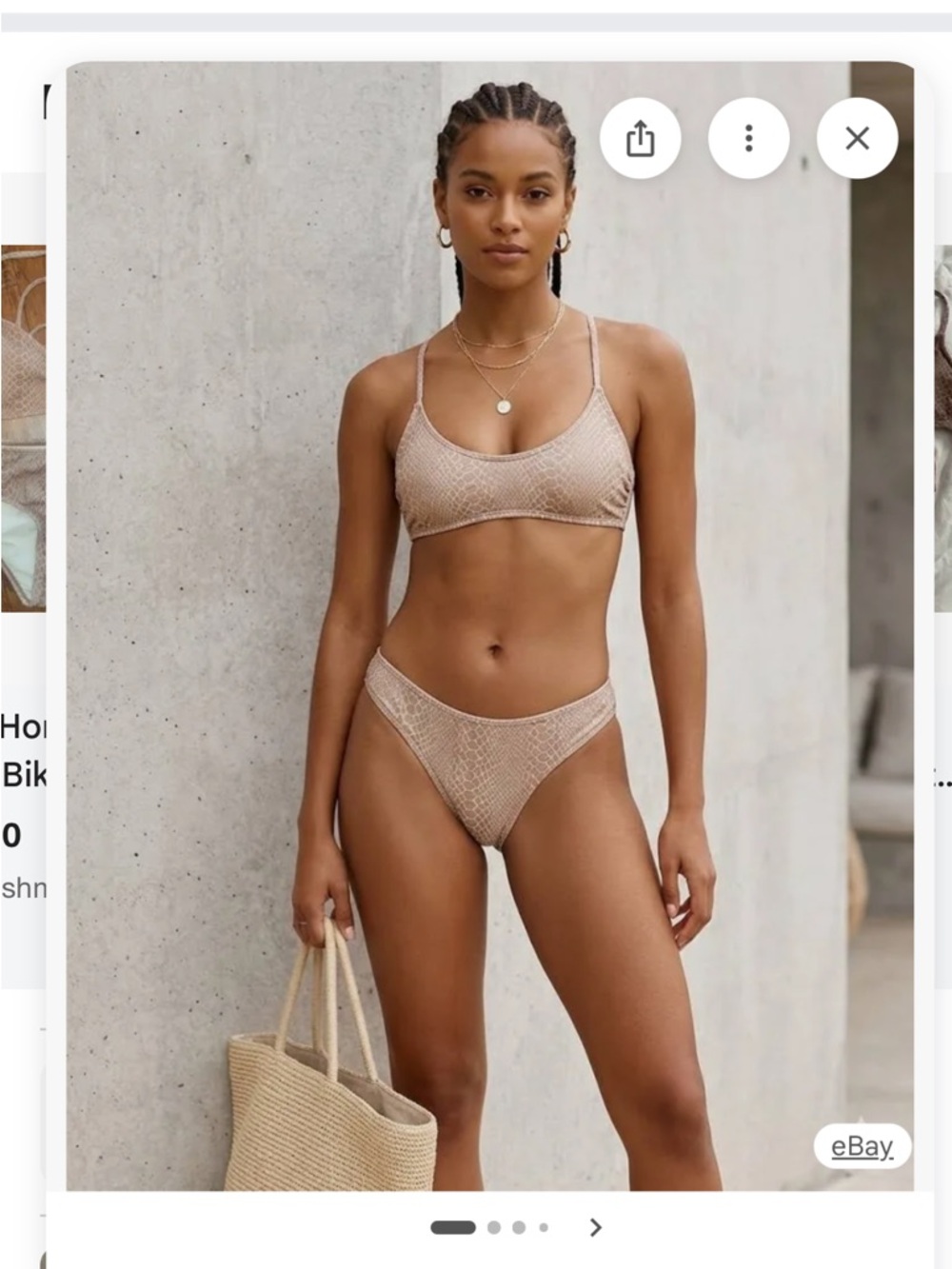 Hula Honey Tan Snake-Texture Bikini Set